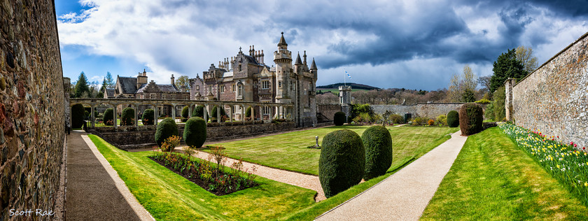 Abbotsford House 
 Keywords: gardens borders scotland buildings panorama spring