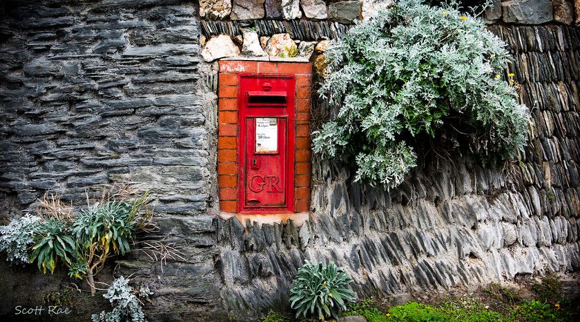 Woolacombe postbox 
 Keywords: devon buildings abstract transport uk sw flora autumn