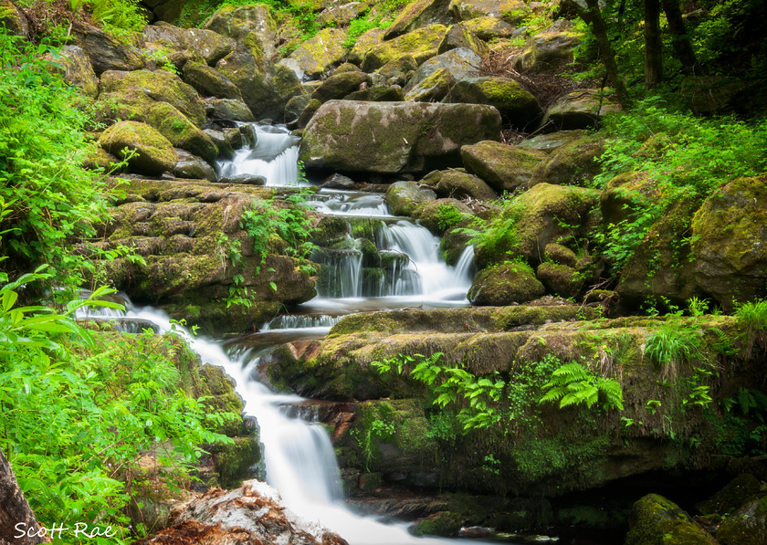 East lyn Waterfalls 
 Keywords: UK summer england Devon SW river water waterfall moor exmoor