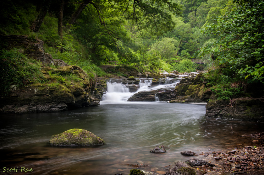 Below Watersmeet 
 Keywords: UK summer england Devon SW river water waterfall moor exmoor