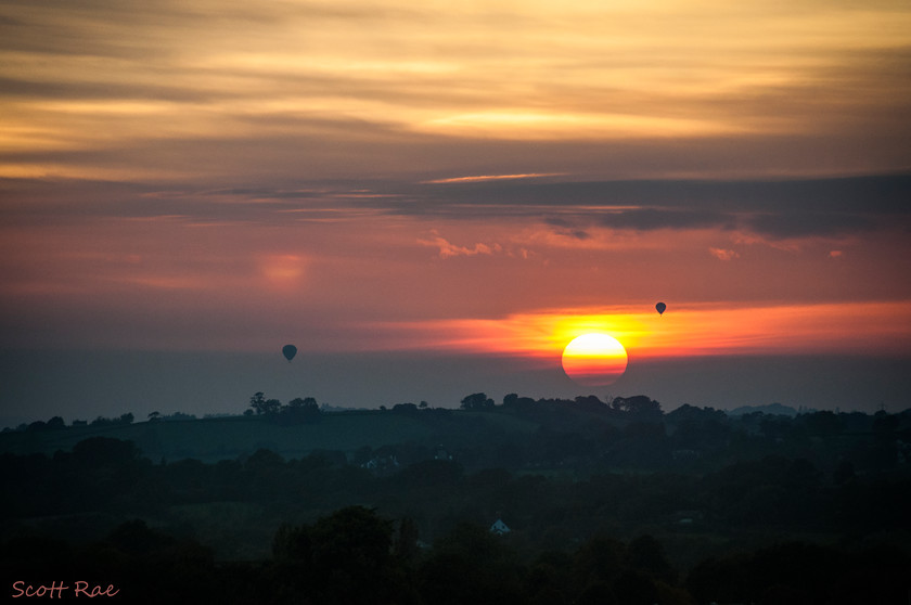 Balloons over Feniton 
 Keywords: UK summer sunset england devon transport sw