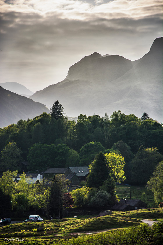 Langdale-Pikes 
 Keywords: uk nw england summer mountains trees sunset