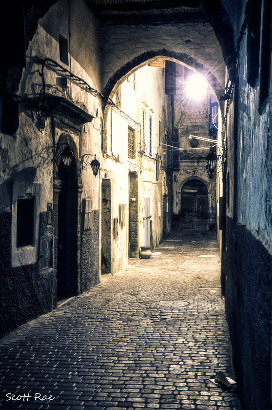 Essaouira-streets-at-night 
 Keywords: morocco africa world buildings street night