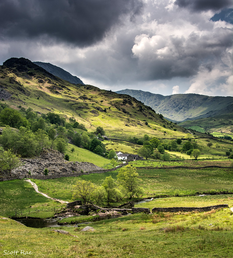 Little-Langdale 
 Keywords: uk nw england water summer mountains trees river bridge