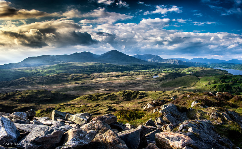 Coniston-Panorama 
 Keywords: uk nw england summer mountains lake water moor panorama